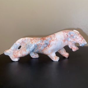 Weighted marble stone lion